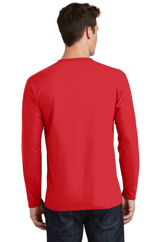 Port & Company Long Sleeve Fan Favorite Tee. PC450LS Bright Red