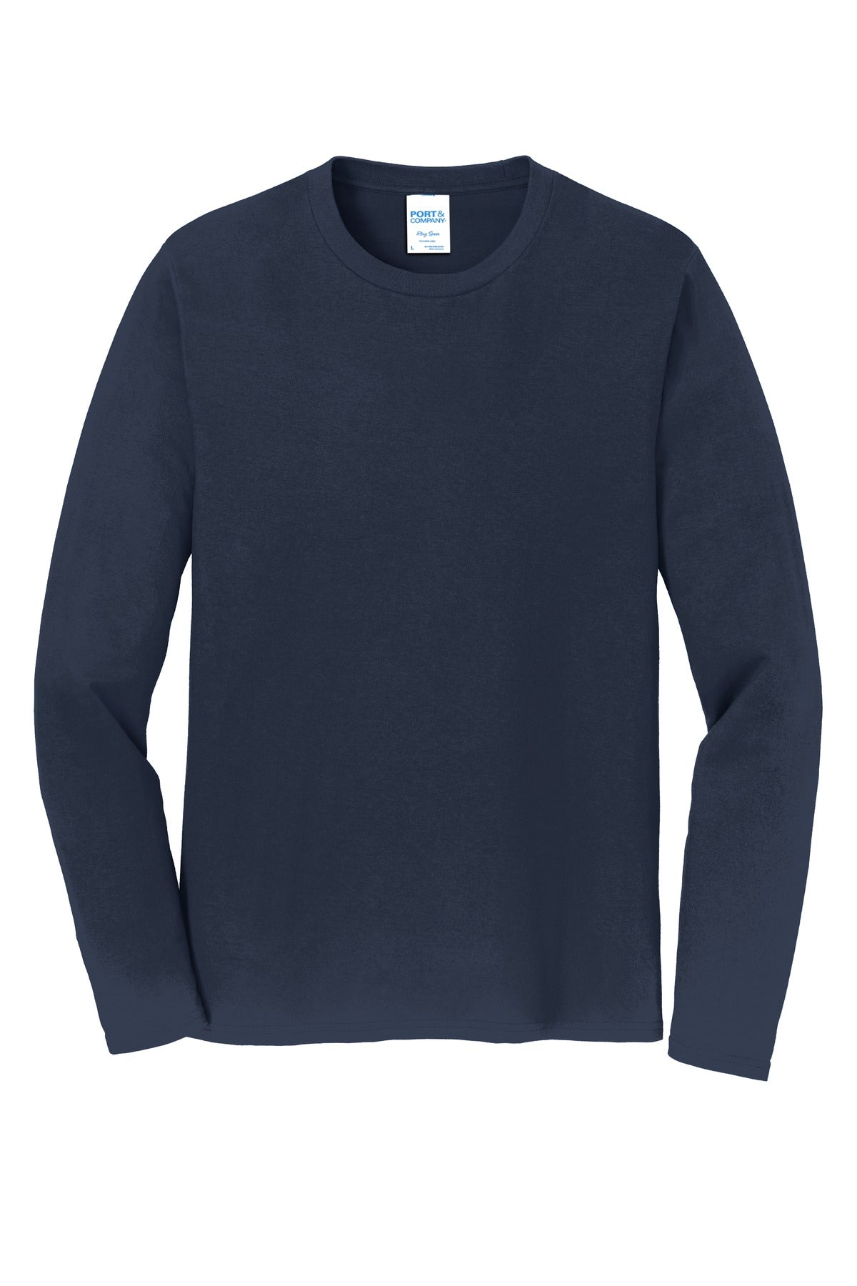 Port & Company Long Sleeve Fan Favorite Tee. PC450LS Deep Navy