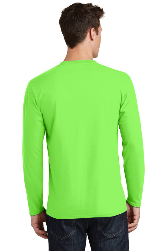 Port & Company Long Sleeve Fan Favorite Tee. PC450LS Flash Green