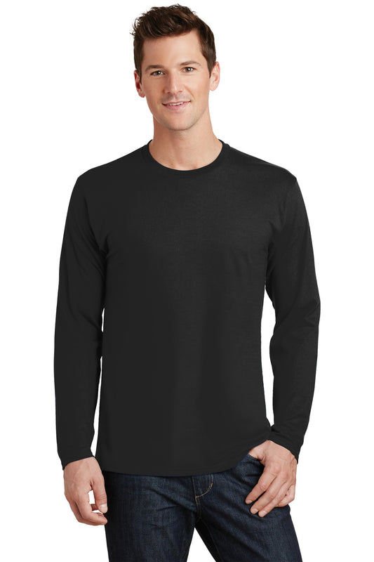 Port & Company Long Sleeve Fan Favorite Tee. PC450LS Jet Black