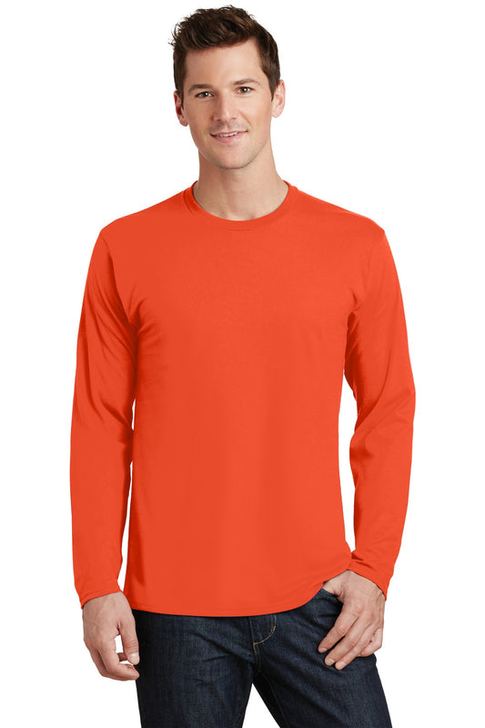 Port & Company Long Sleeve Fan Favorite Tee. PC450LS Orange