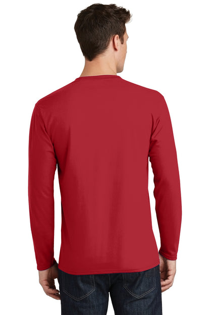 Port & Company Long Sleeve Fan Favorite Tee. PC450LS Team Cardinal