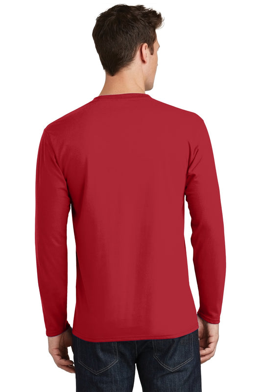 Port & Company Long Sleeve Fan Favorite Tee. PC450LS Team Cardinal