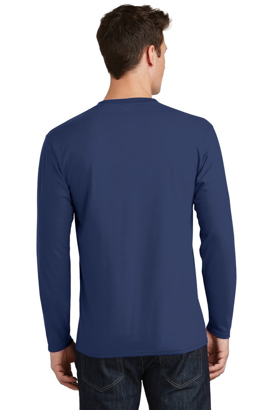 Port & Company Long Sleeve Fan Favorite Tee. PC450LS Team Navy