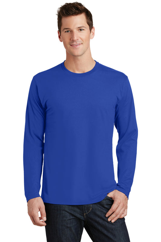 Port & Company Long Sleeve Fan Favorite Tee. PC450LS True Royal