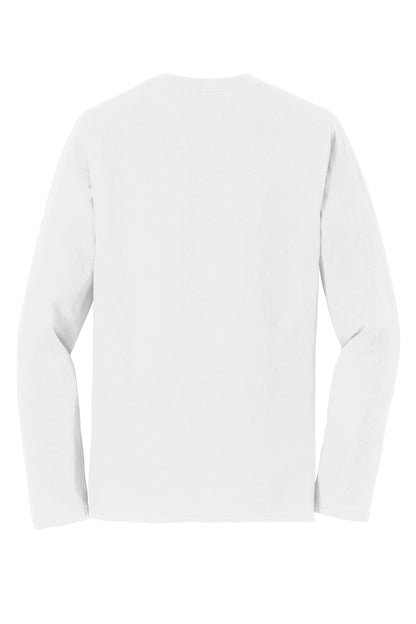 Port & Company Long Sleeve Fan Favorite Tee. PC450LS White
