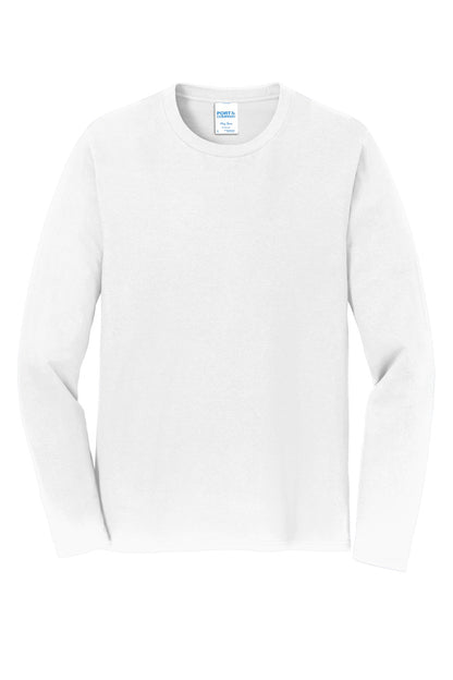 Port & Company Long Sleeve Fan Favorite Tee. PC450LS White