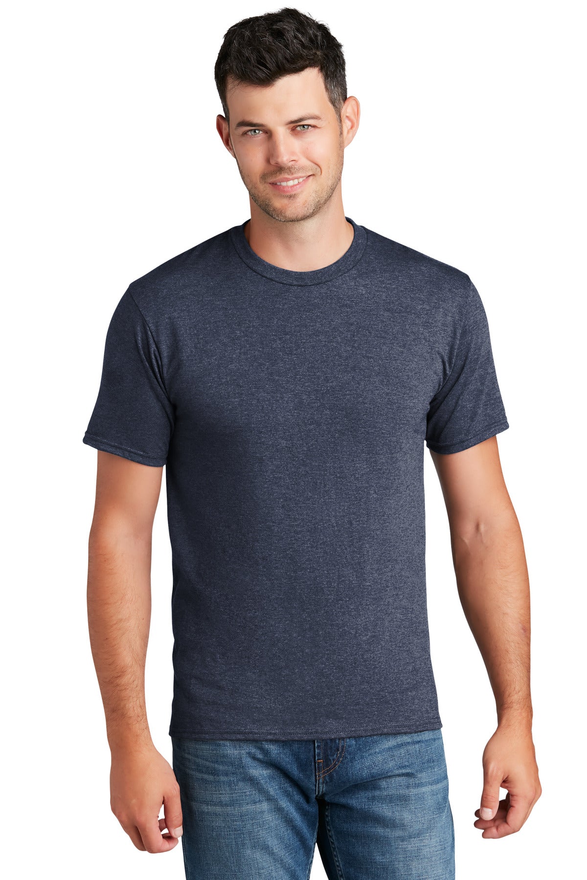 Port & Company Fan Favorite Tee. PC450 Heather Navy