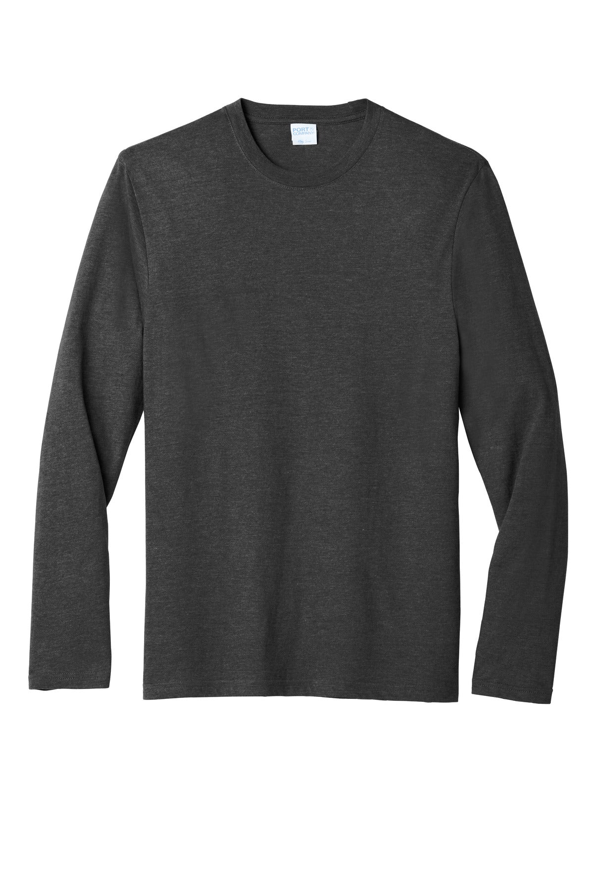 Port & Company  Long Sleeve Fan Favorite  Blend Tee. PC455LS Black Heather