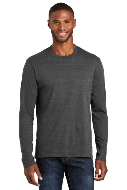 Port & Company  Long Sleeve Fan Favorite  Blend Tee. PC455LS Black Heather