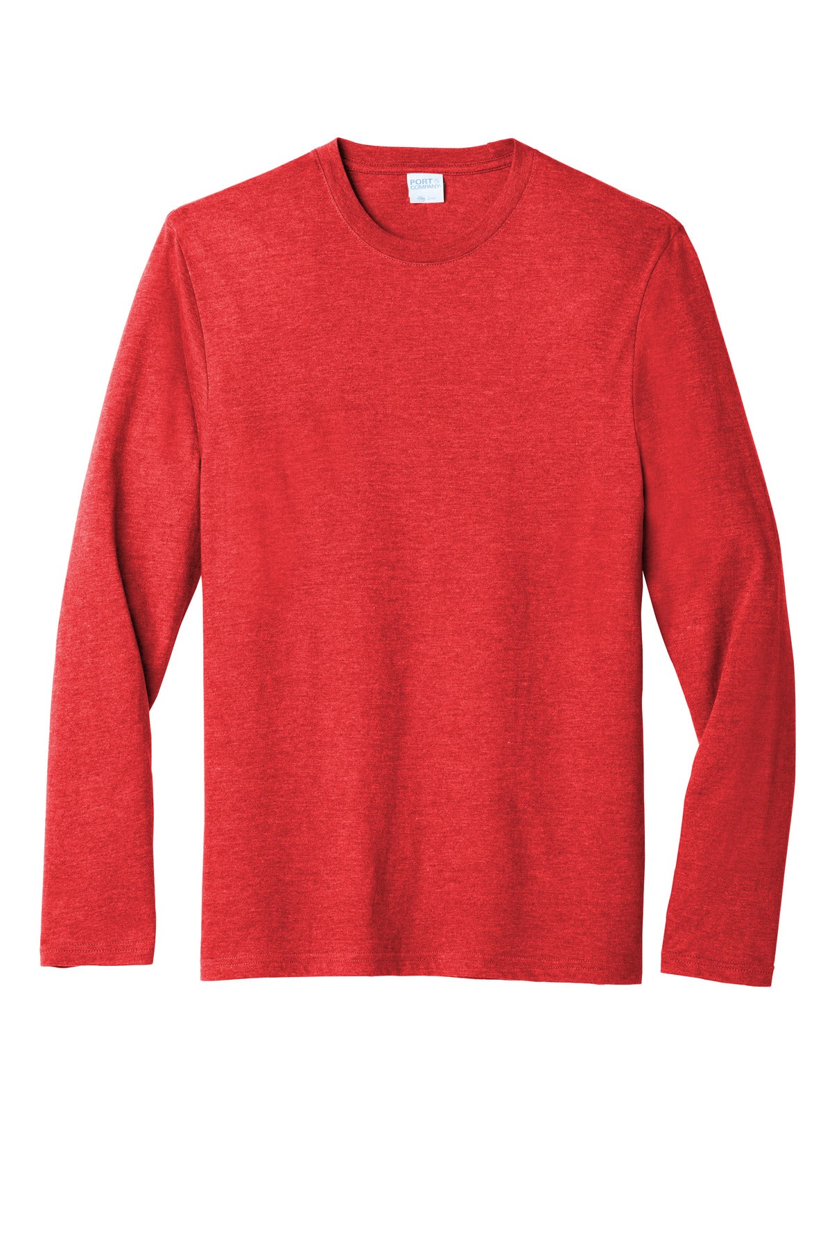 Port & Company  Long Sleeve Fan Favorite  Blend Tee. PC455LS Bright Red Heather