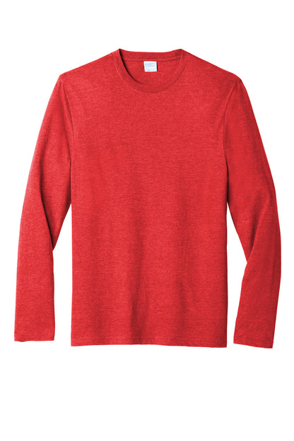 Port & Company  Long Sleeve Fan Favorite  Blend Tee. PC455LS Bright Red Heather