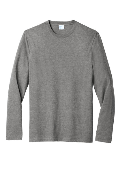 Port & Company  Long Sleeve Fan Favorite  Blend Tee. PC455LS Graphite Heather