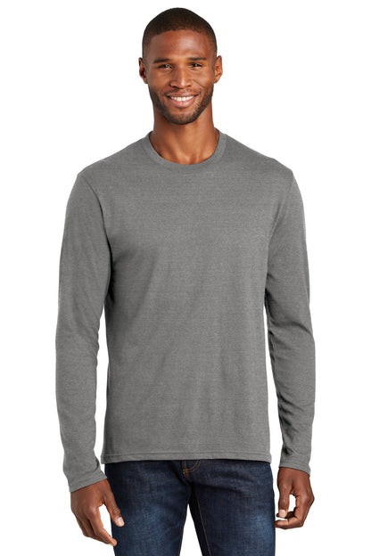 Port & Company  Long Sleeve Fan Favorite  Blend Tee. PC455LS Graphite Heather