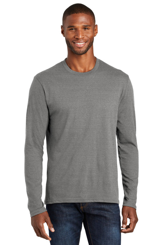 Port & Company  Long Sleeve Fan Favorite  Blend Tee. PC455LS Graphite Heather