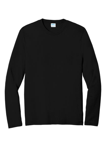 Port & Company  Long Sleeve Fan Favorite  Blend Tee. PC455LS Jet Black