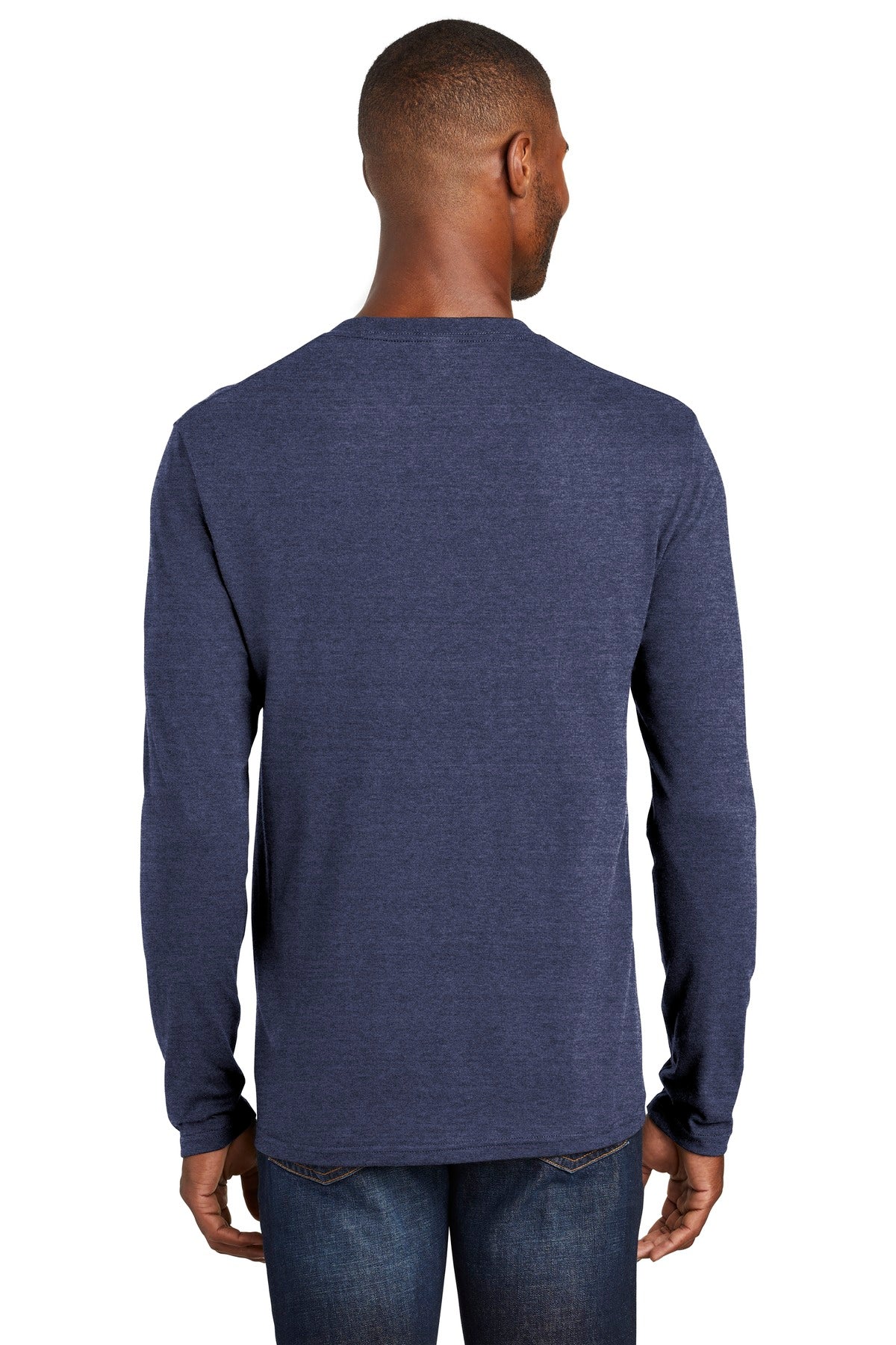 Port & Company  Long Sleeve Fan Favorite  Blend Tee. PC455LS Team Navy Heather