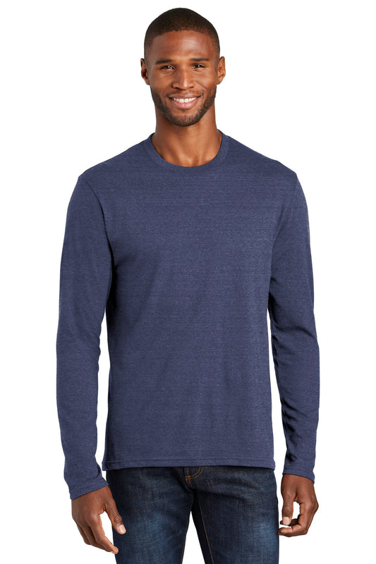 Port & Company  Long Sleeve Fan Favorite  Blend Tee. PC455LS Team Navy Heather