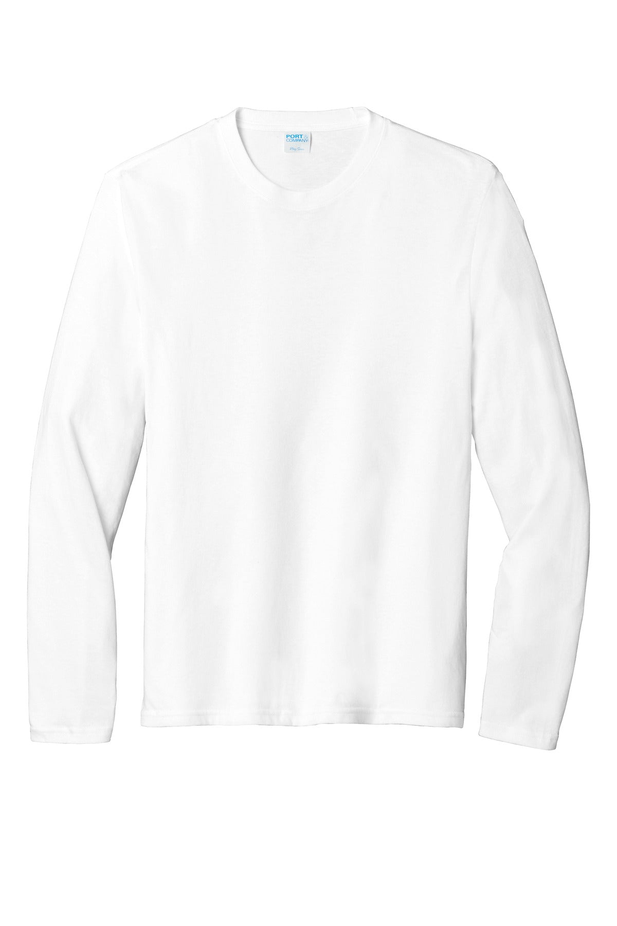 Port & Company  Long Sleeve Fan Favorite  Blend Tee. PC455LS White