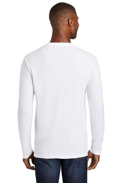Port & Company  Long Sleeve Fan Favorite  Blend Tee. PC455LS White
