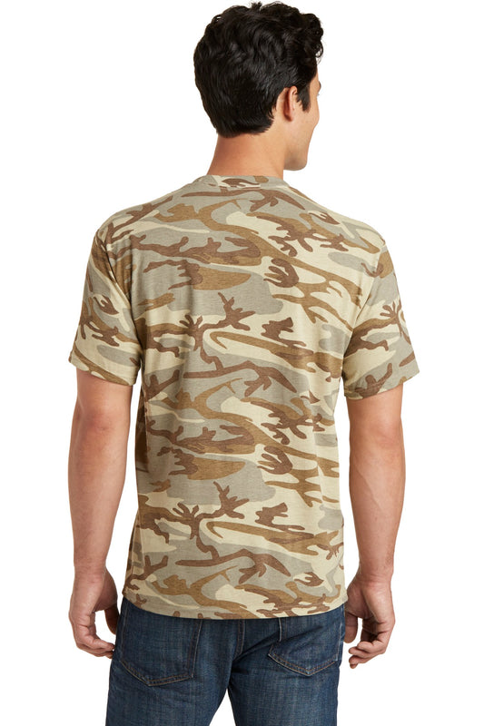 Port & Company Core Cotton Camo Tee.  PC54C Desert Camo