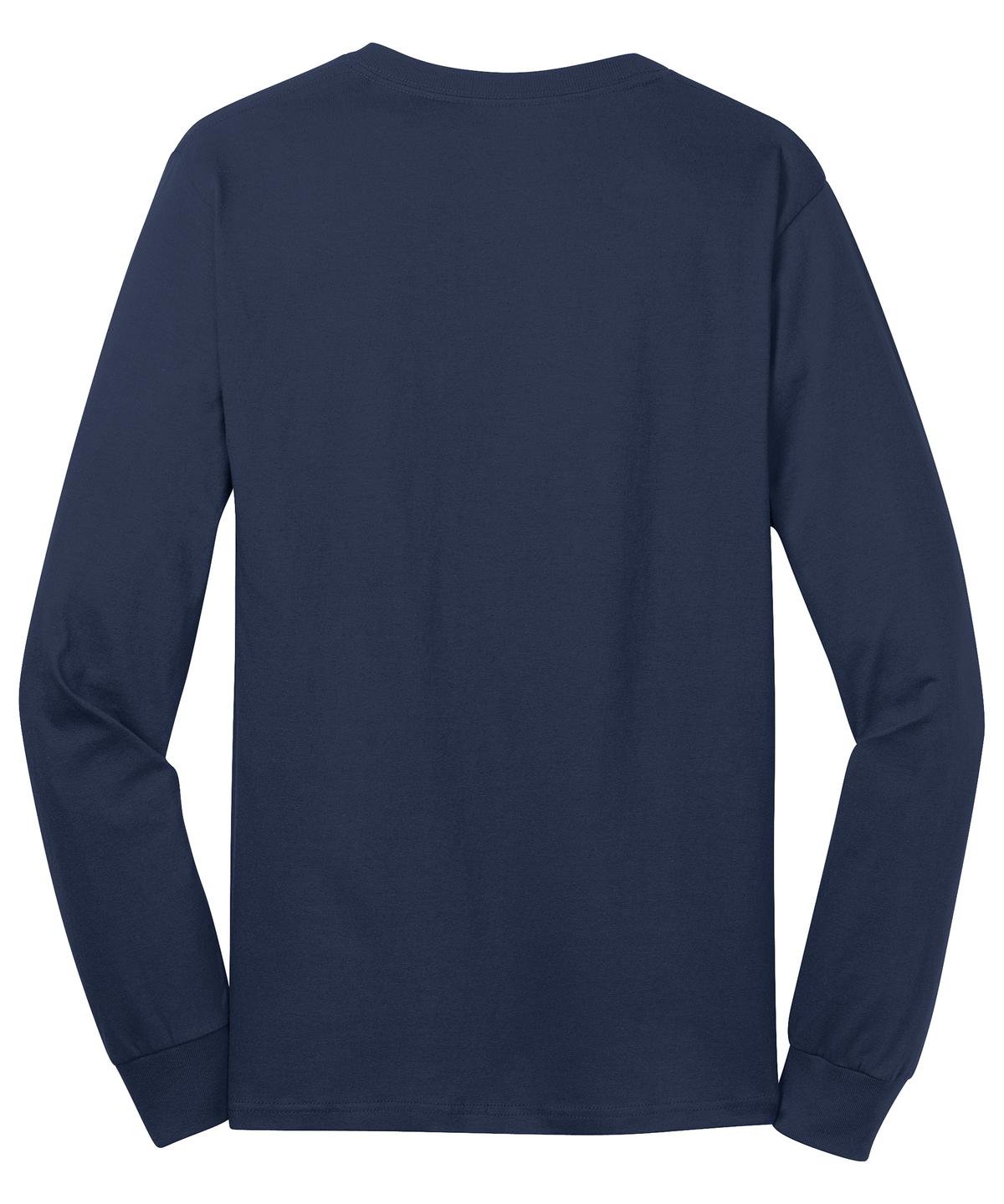 Port & Company Long Sleeve Core Cotton Tee. PC54LS Navy