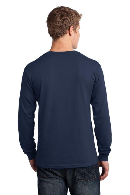 Port & Company Long Sleeve Core Cotton Tee. PC54LS Navy