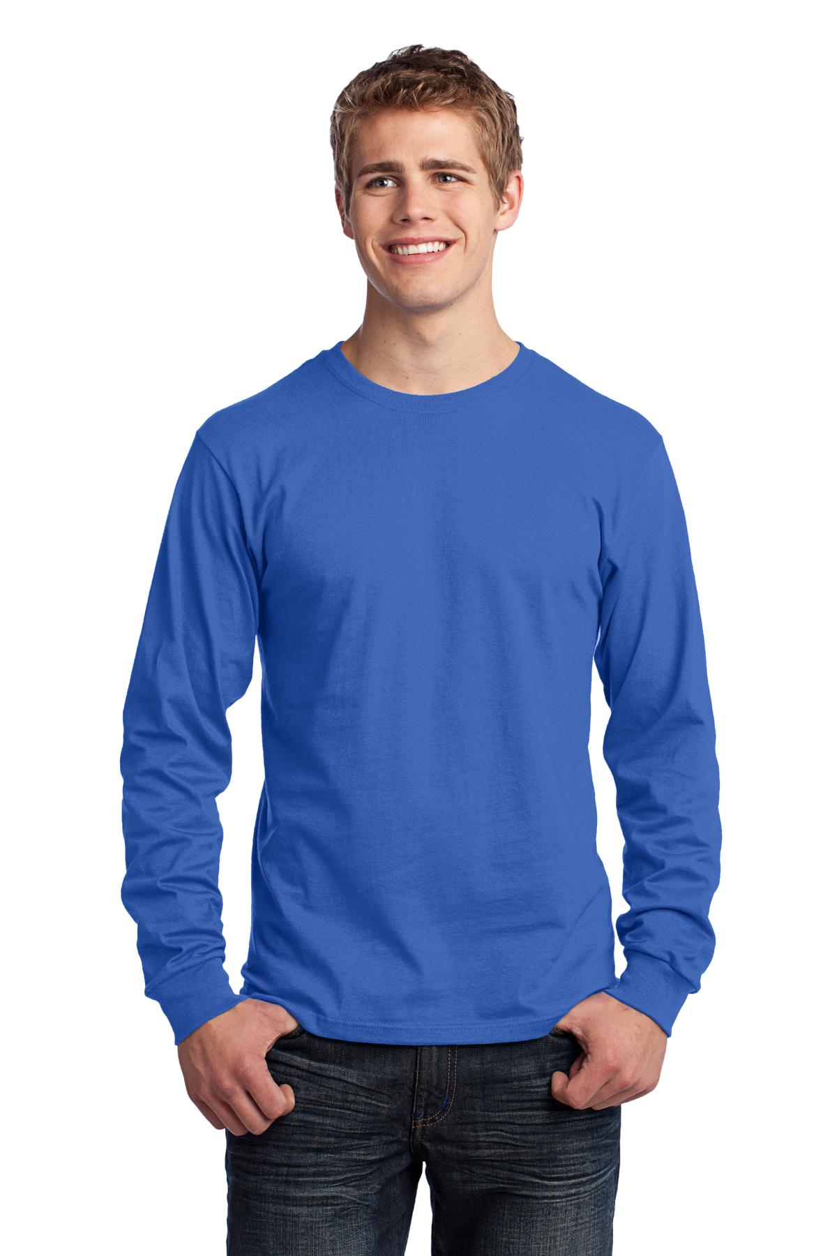 Port & Company Long Sleeve Core Cotton Tee. PC54LS Royal