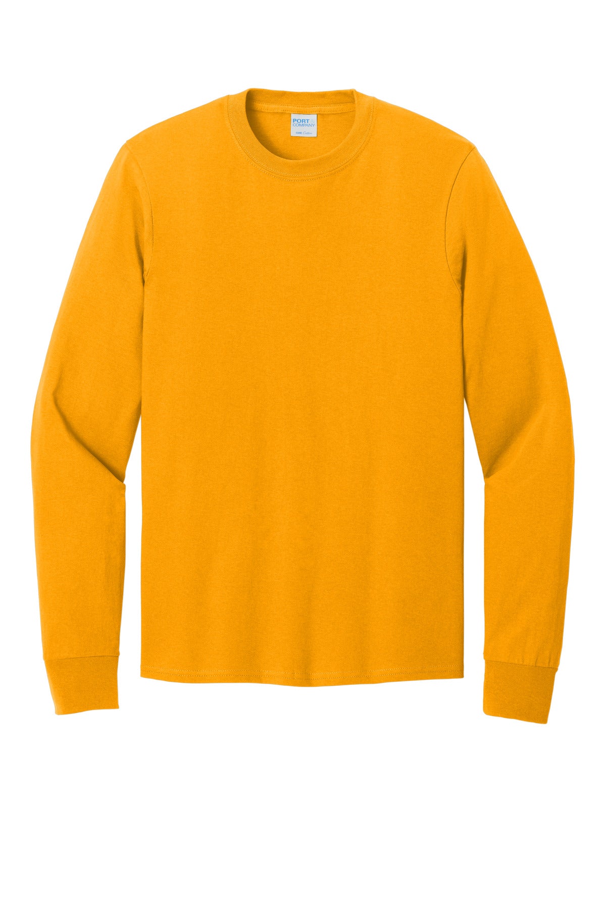 Port & Company Long Sleeve Core Cotton Tee. PC54LS Gold