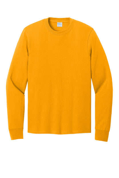 Port & Company Long Sleeve Core Cotton Tee. PC54LS Gold