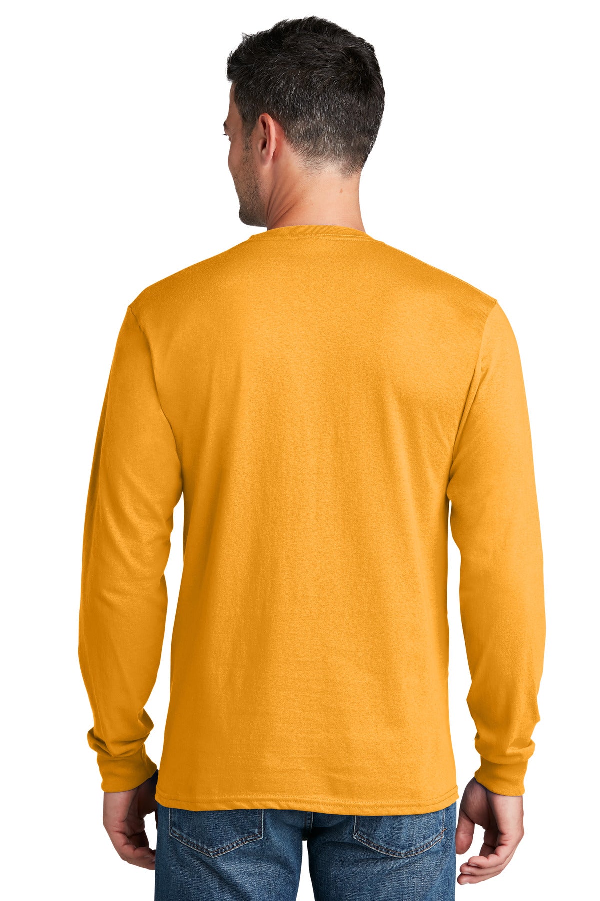 Port & Company Long Sleeve Core Cotton Tee. PC54LS Gold