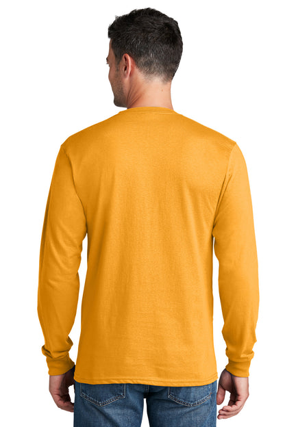 Port & Company Long Sleeve Core Cotton Tee. PC54LS Gold