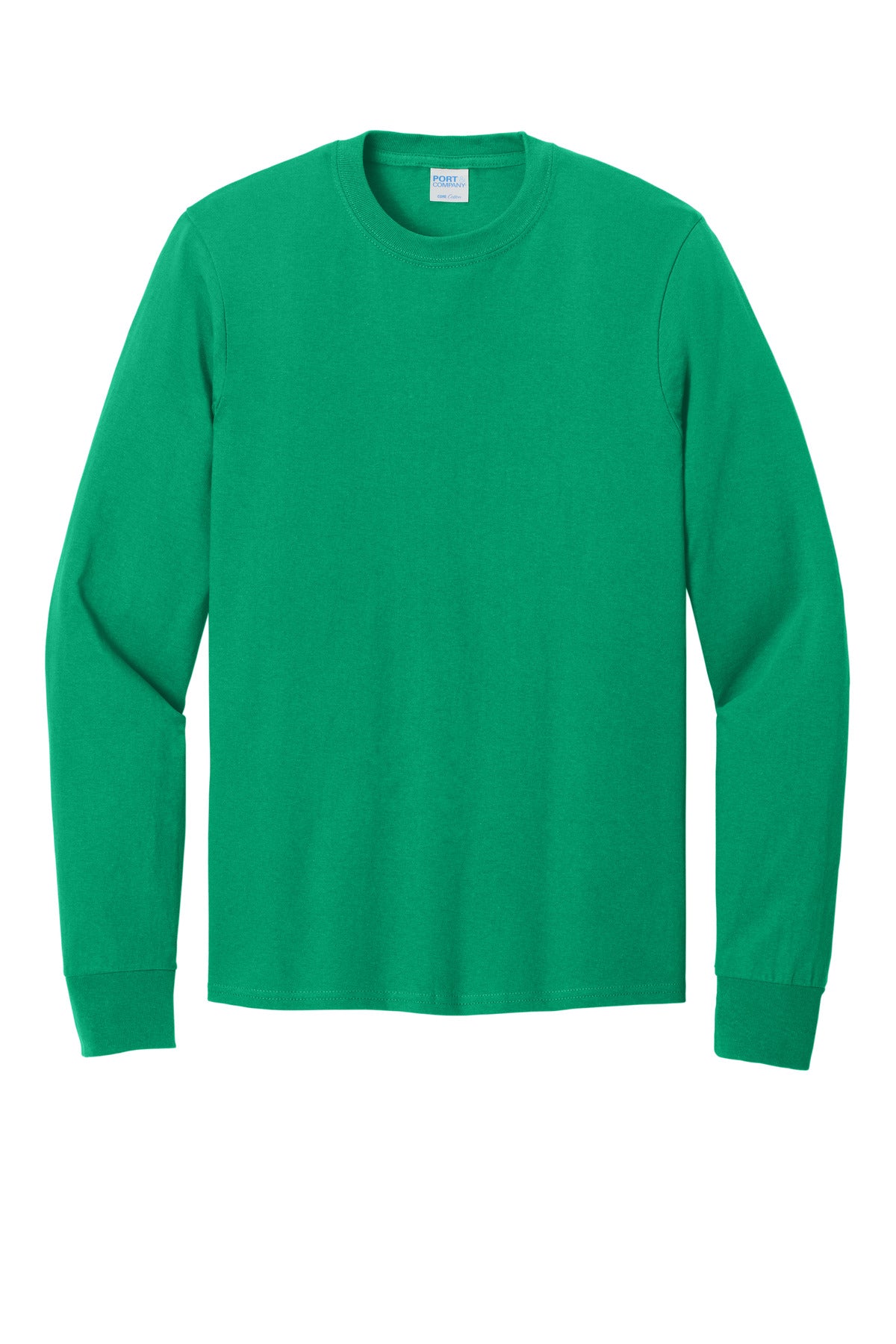 Port & Company Long Sleeve Core Cotton Tee. PC54LS Kelly