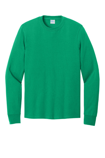 Port & Company Long Sleeve Core Cotton Tee. PC54LS Kelly