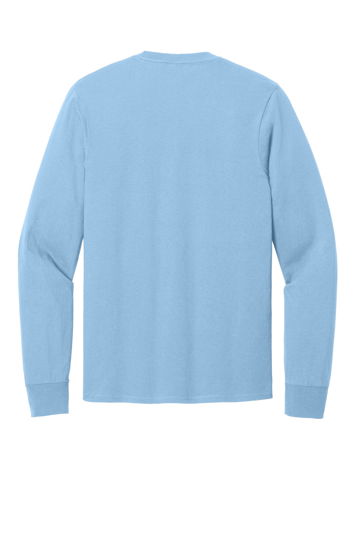 Port & Company Long Sleeve Core Cotton Tee. PC54LS Light Blue