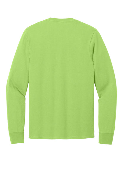 Port & Company Long Sleeve Core Cotton Tee. PC54LS Lime