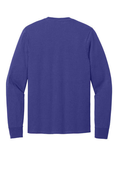 Port & Company Long Sleeve Core Cotton Tee. PC54LS Purple