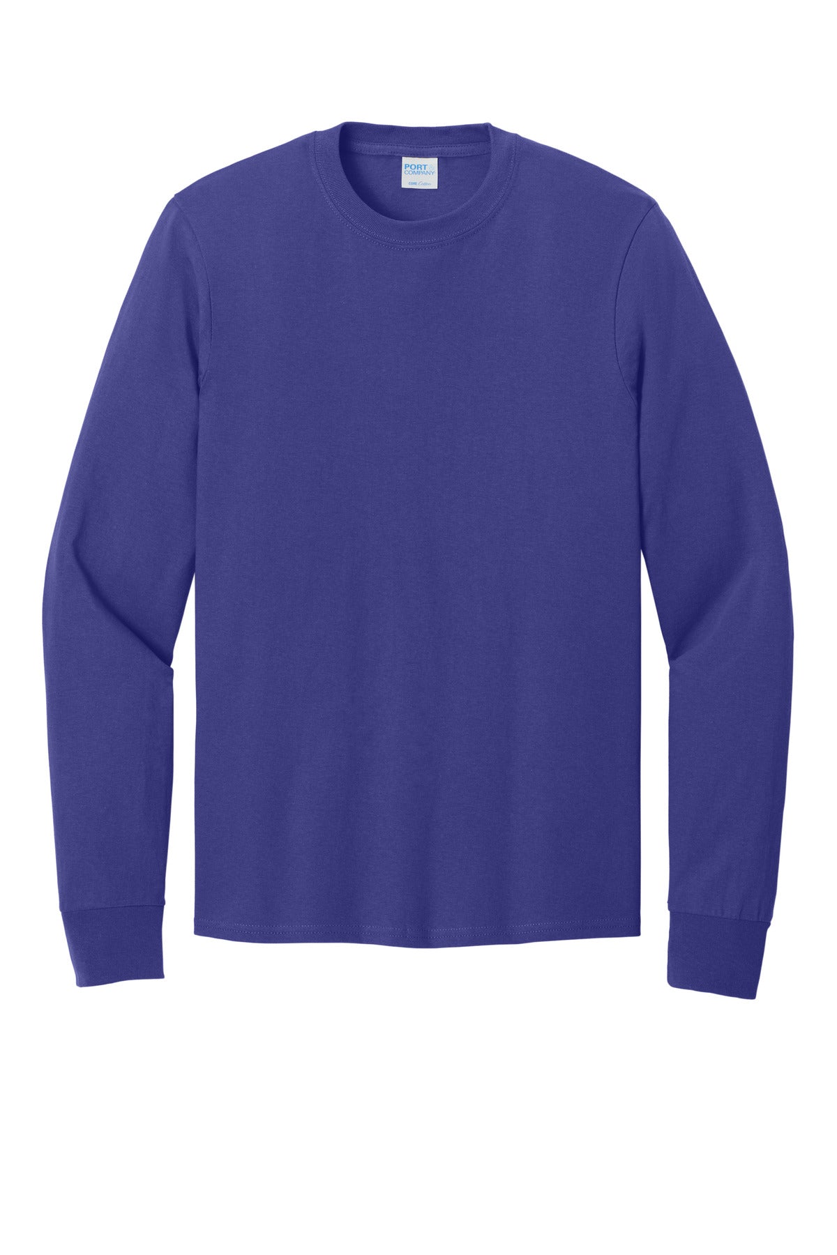 Port & Company Long Sleeve Core Cotton Tee. PC54LS Purple