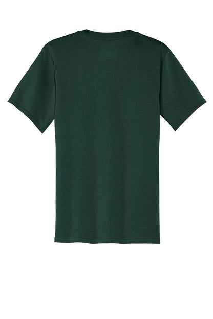 Port & Company Core Cotton Pocket Tee. PC54P Dark Green