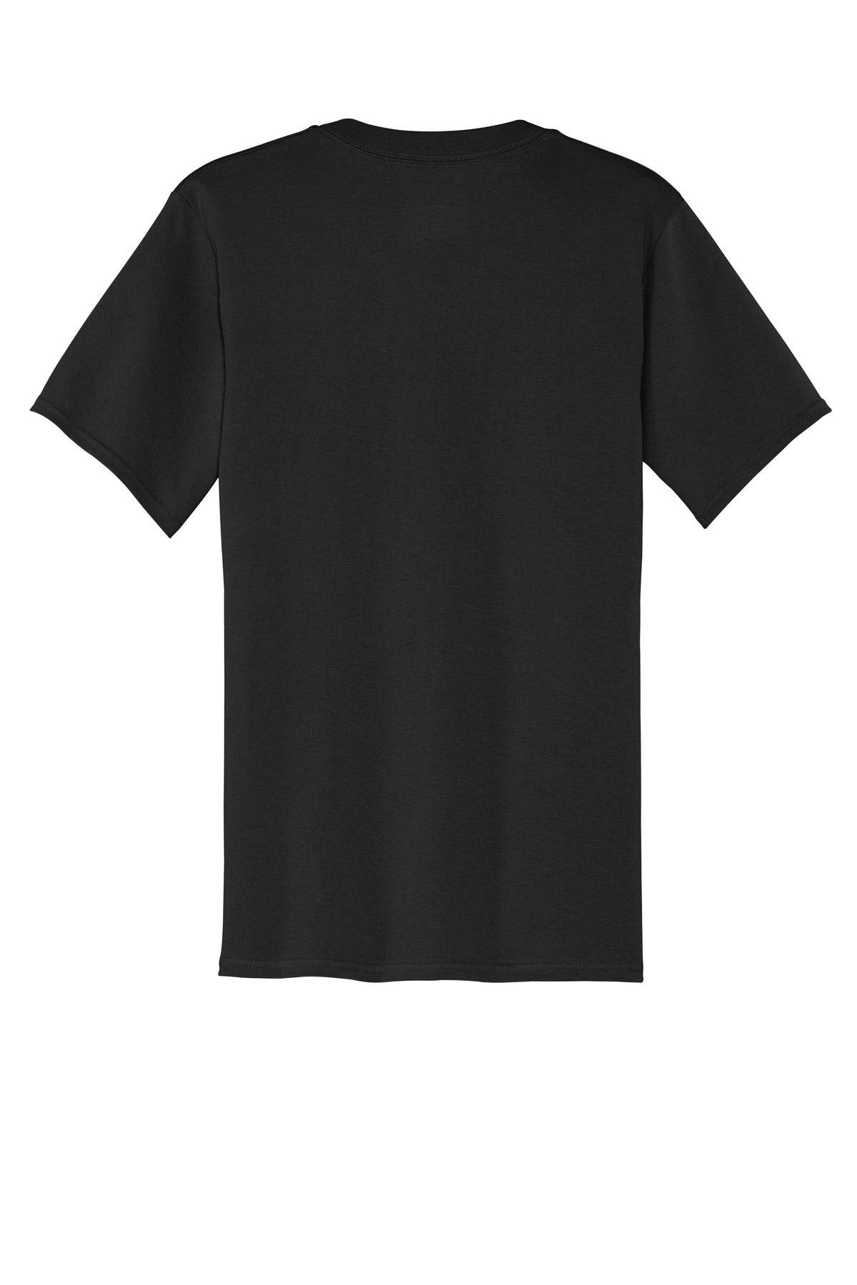 Port & Company Core Cotton Pocket Tee. PC54P Jet Black