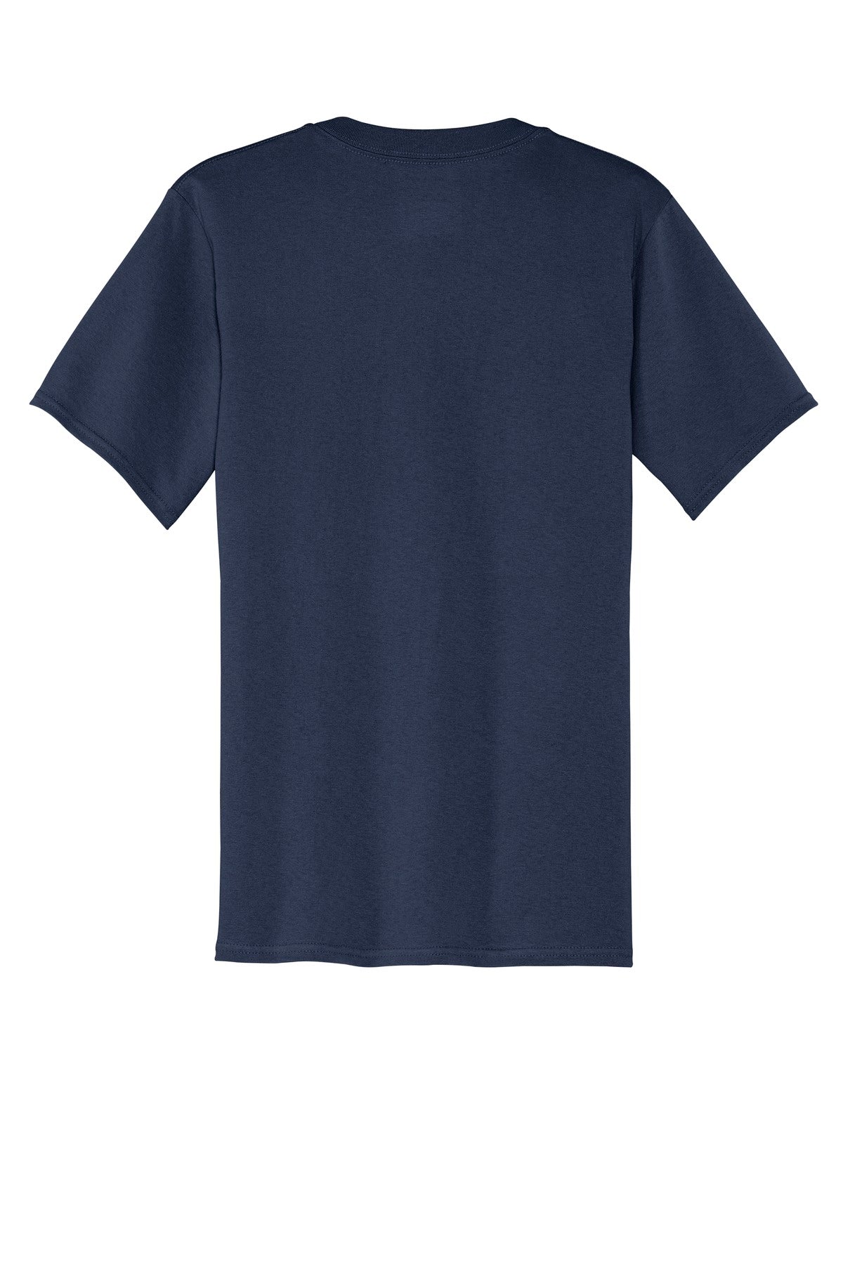 Port & Company Core Cotton Pocket Tee. PC54P Navy
