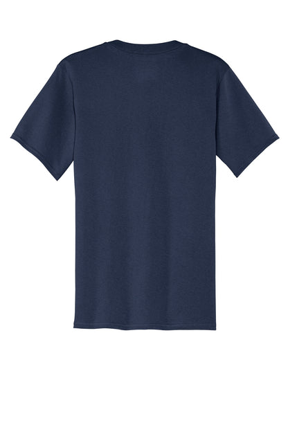 Port & Company Core Cotton Pocket Tee. PC54P Navy