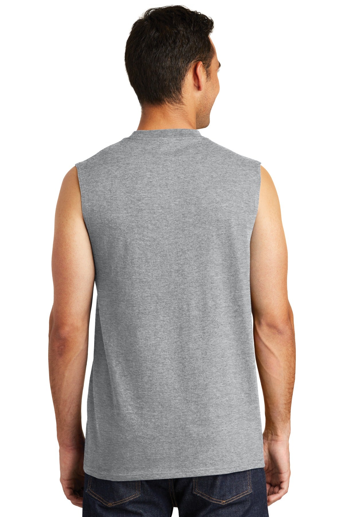 Port & Company  Core Cotton Sleeveless Tee. PC54SL Athletic Heather