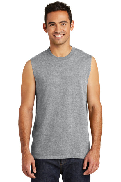 Port & Company  Core Cotton Sleeveless Tee. PC54SL Athletic Heather