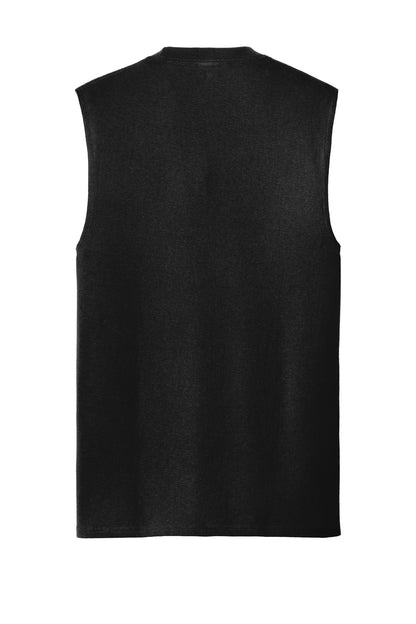 Port & Company  Core Cotton Sleeveless Tee. PC54SL Jet Black