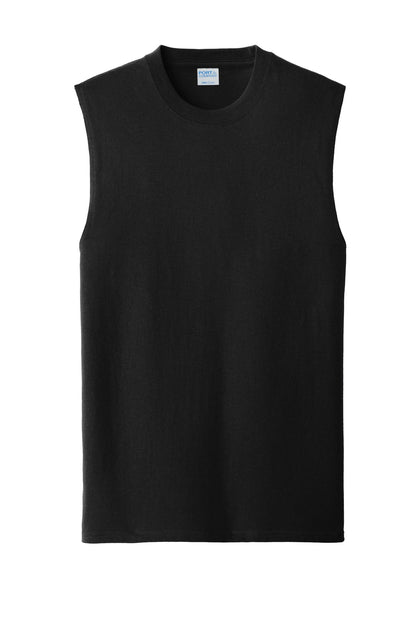 Port & Company  Core Cotton Sleeveless Tee. PC54SL Jet Black