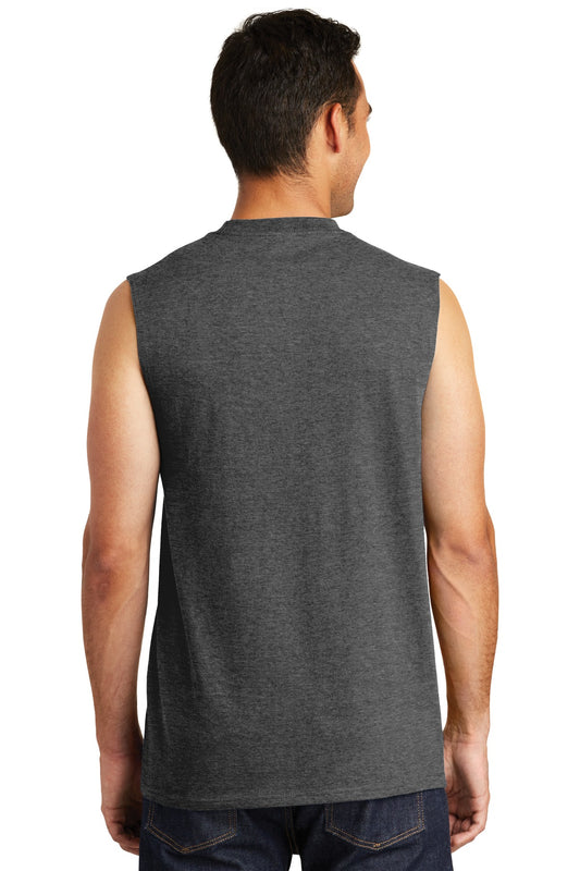 Port & Company  Core Cotton Sleeveless Tee. PC54SL Dark Heather Grey