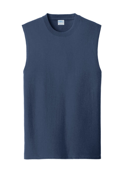 Port & Company  Core Cotton Sleeveless Tee. PC54SL Navy