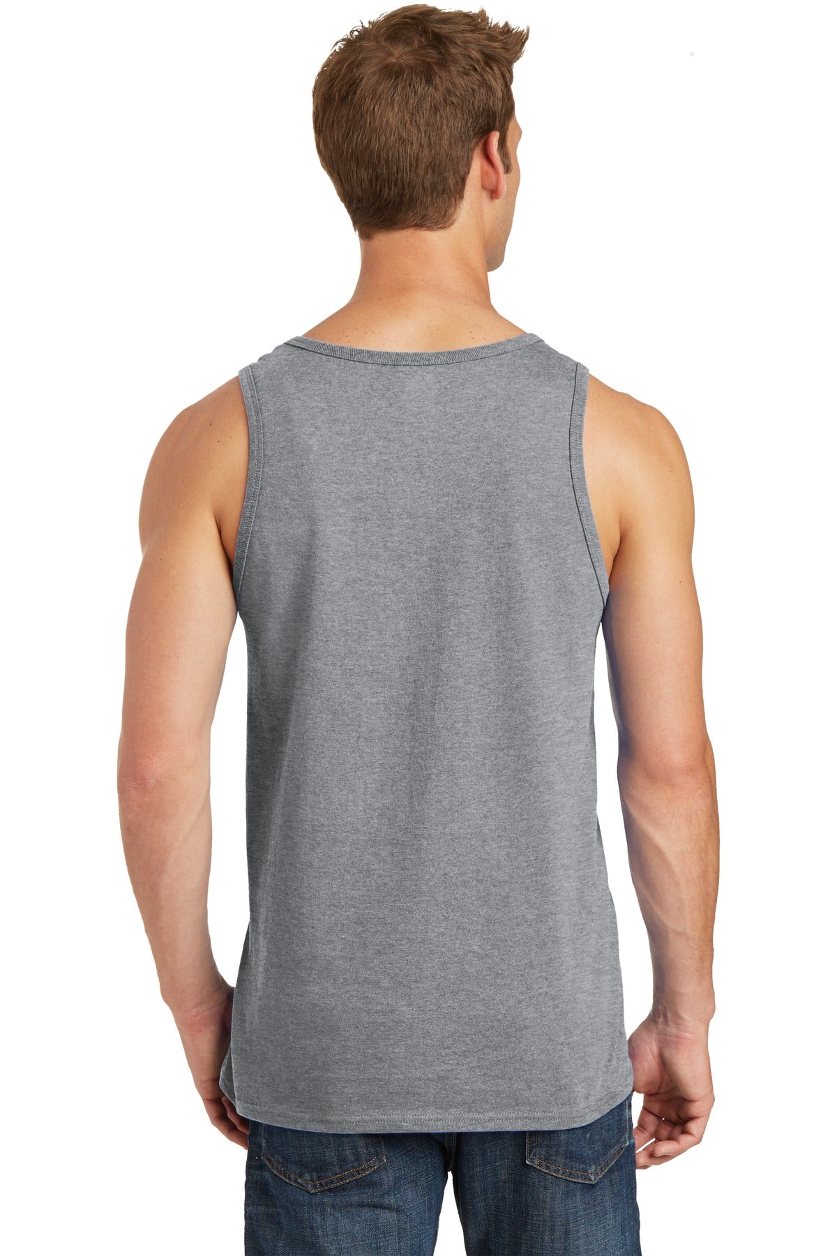 Port & Company Core Cotton Tank Top.  PC54TT Athletic Heather