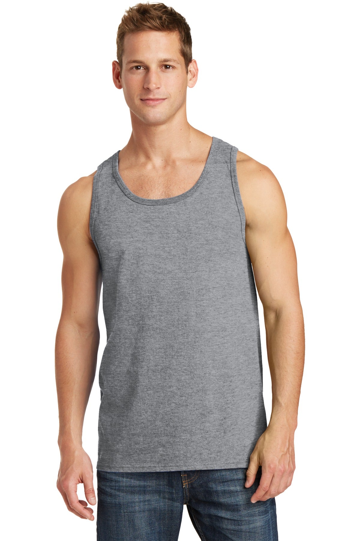 Port & Company Core Cotton Tank Top.  PC54TT Athletic Heather
